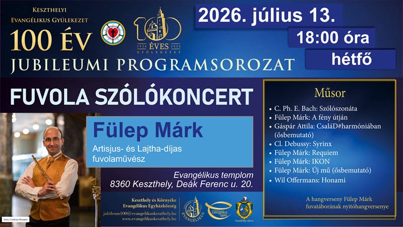 Finta Gergely Koncert -Keszthely Evangélikus